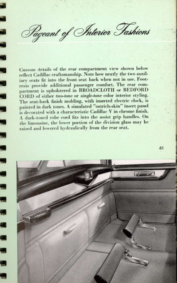 1953 Cadillac Salesmans Data Book Page 165
